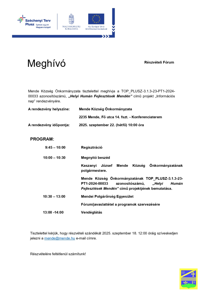 Meghívó a