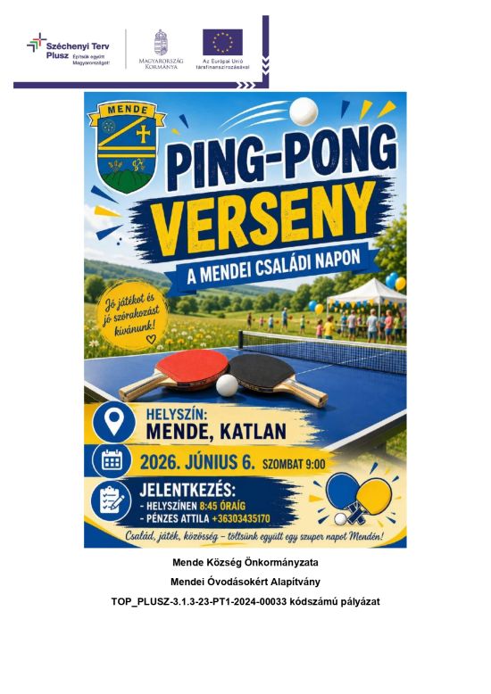 2026. június 6. - Ping-pong verseny I. a KATLANBAN